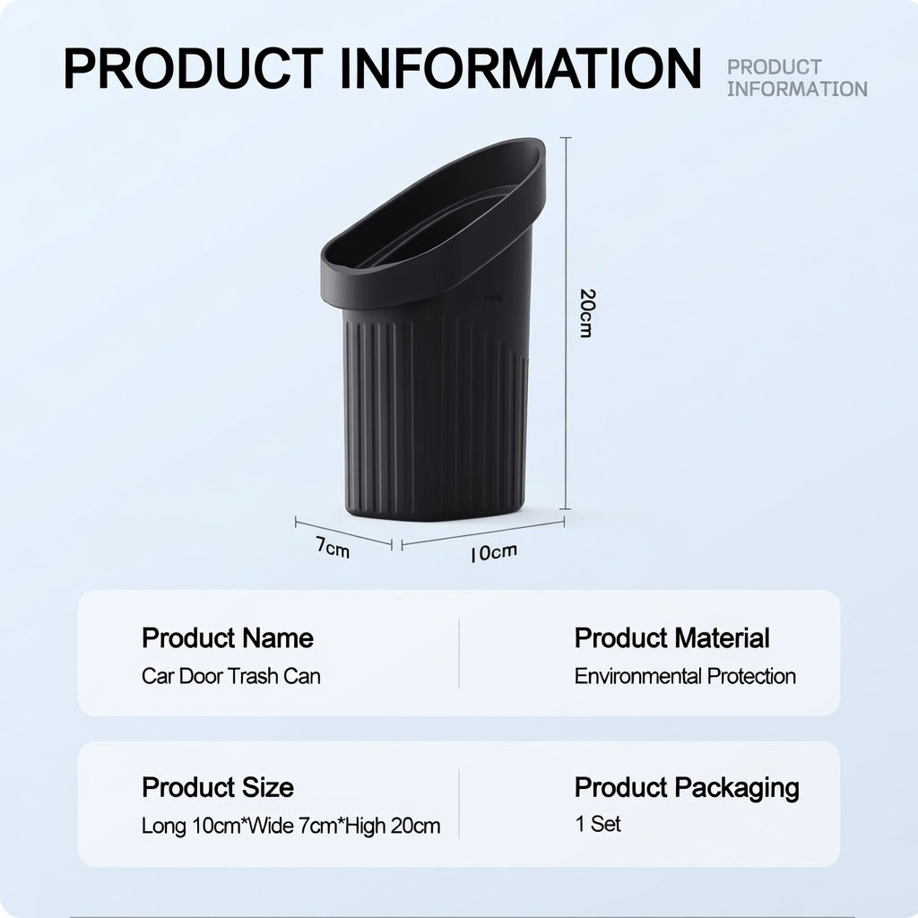 Car Door Mounted Trash Can