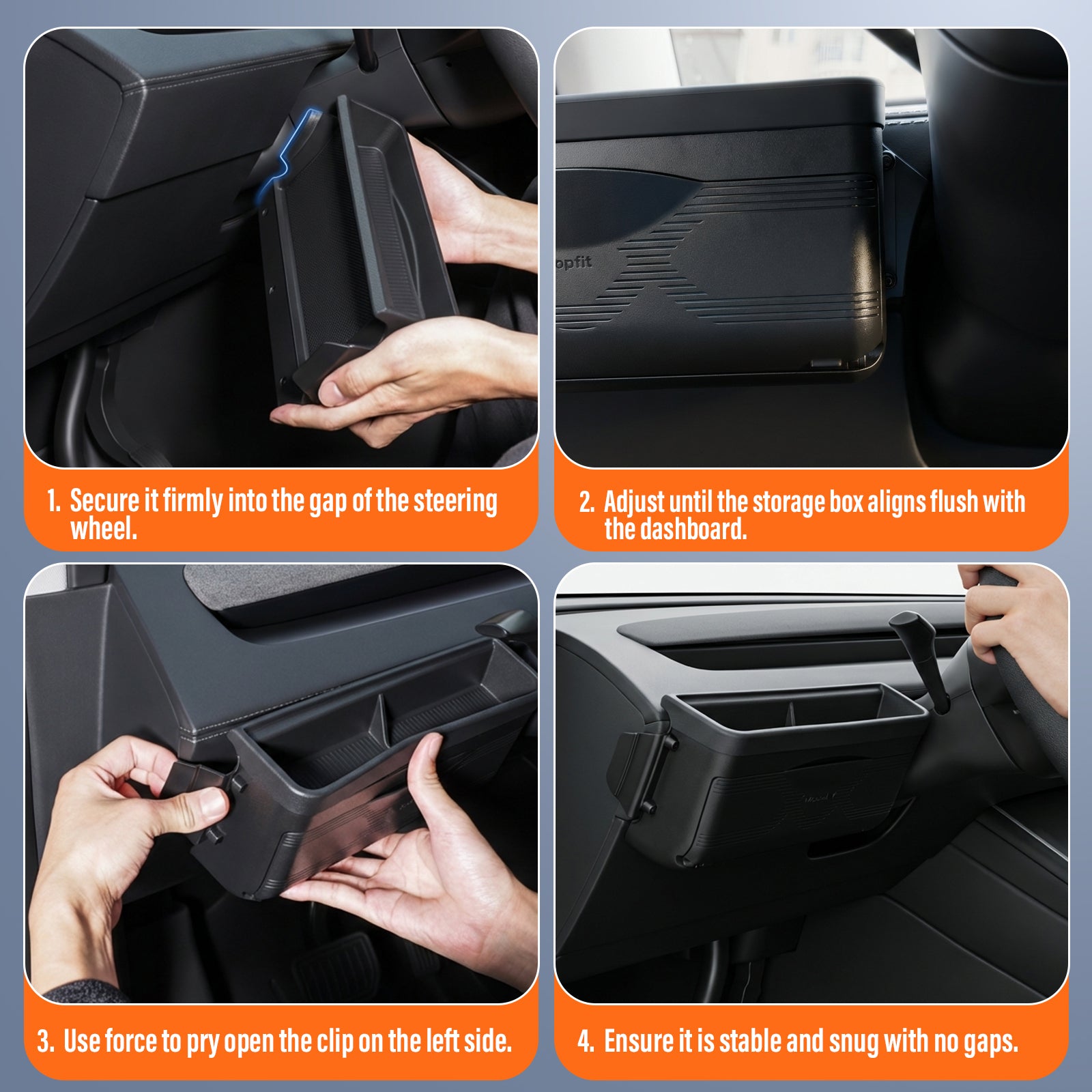 Tesla Model Y/YL Driver's Console Organizer – Sunglasses & Card Storage Box