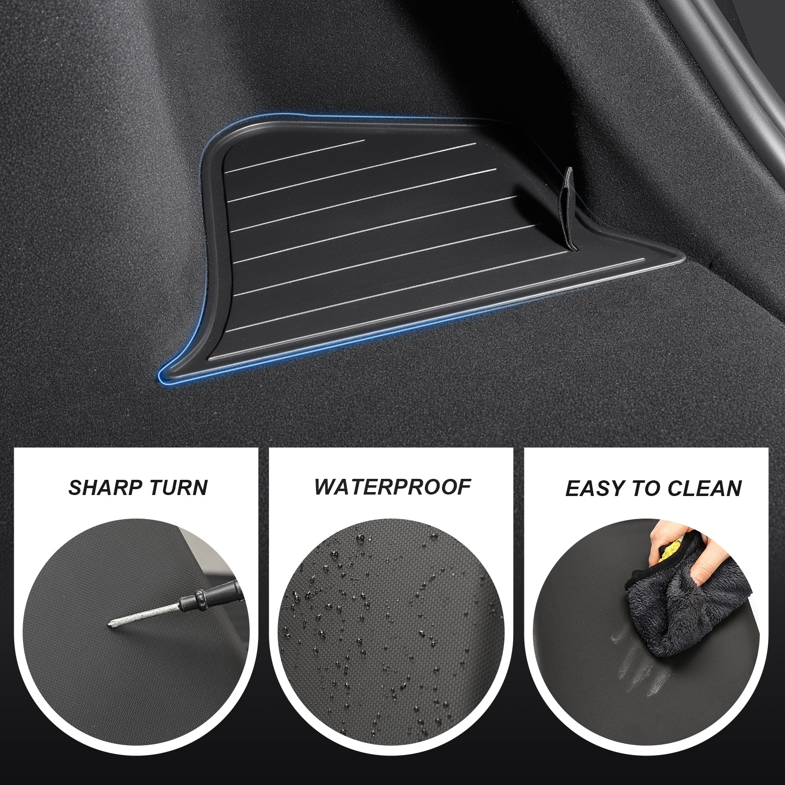 Premium TPE Material: Waterproof, odorless, and scratch-free; easily wipes clean after messy spills.