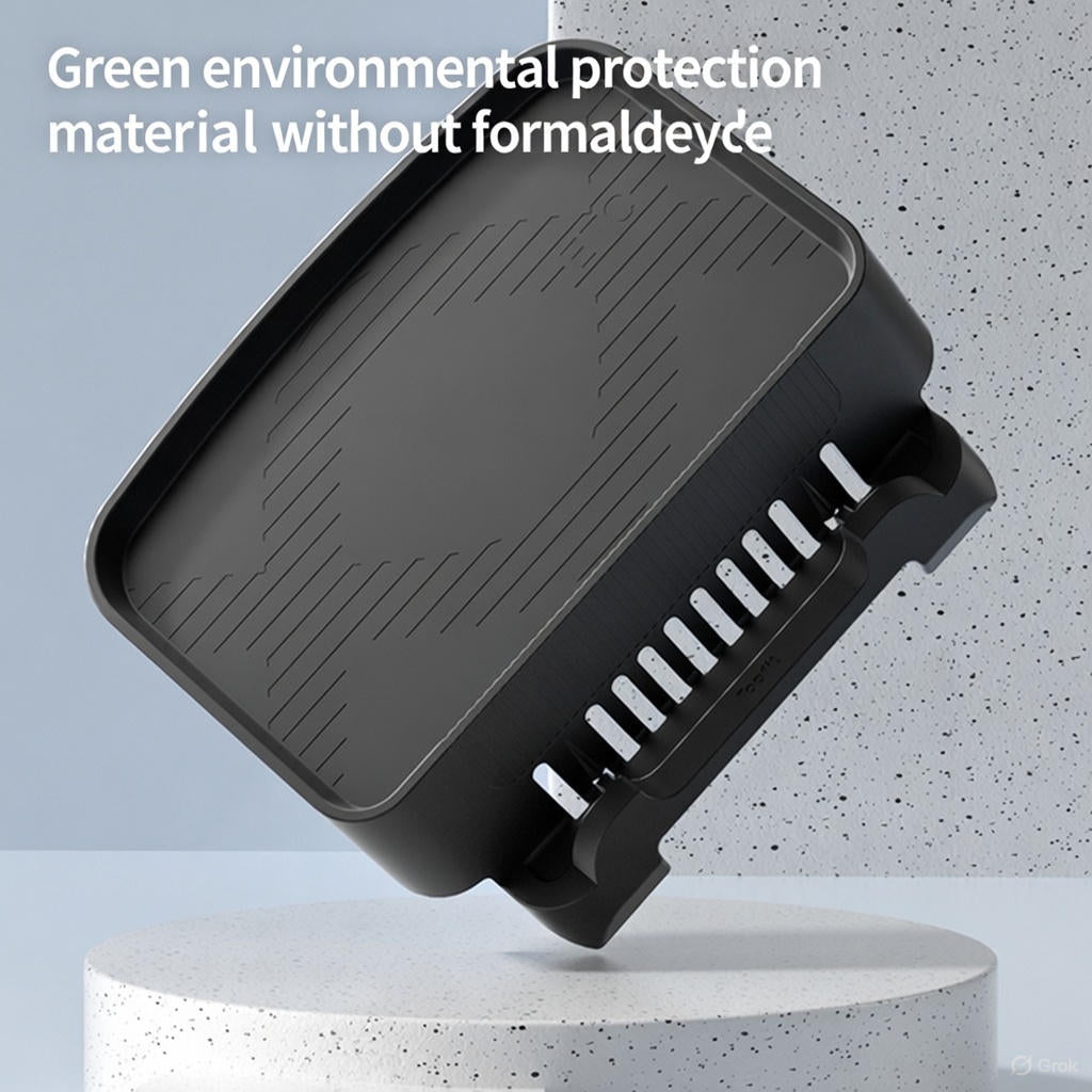 Formaldehyde-free Tesla Model 3/Y storage box with ventilation design — safe, durable, and compatible with air vent mounting.