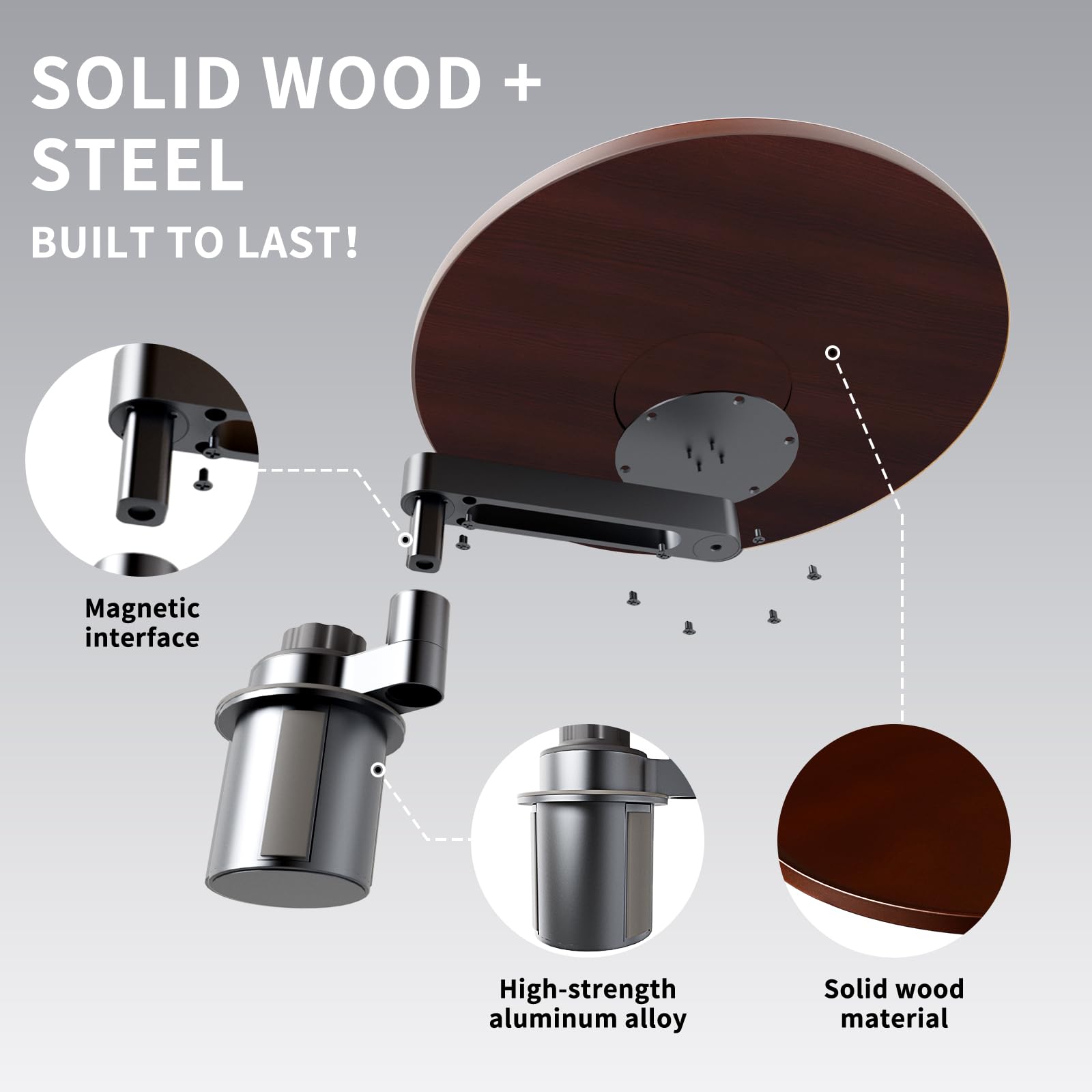 Rotating Wood Car Tray (360°)